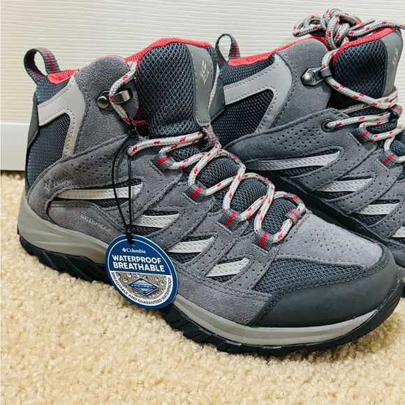 NWT Columbia Women's Crestwood™ Mid Waterproof Hiking Shoe in Graphite Sz 7.5 - Picture 2 of 11